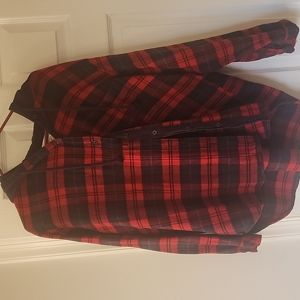 American Eagle flannel hoodie